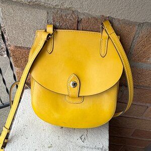 Dooney & Bourke Alto Happy Dandelion Small Slim Saddle Structured Crossbody Bag